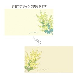 #ケー・イー・アイ ギフトカード ギフトメッセージカード 両面印刷  ミモザ2 5305