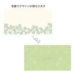 #ケー・イー・アイ ギフトカード ギフトメッセージカード 両面印刷  クローバー 5306