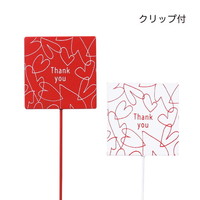 #ケー・イー・アイ フラワーピック 木製プレートピック　ドローイングハート  2種×各6本 5452S