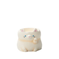 #ケー・イー・アイ ポット リトルレジンポット まねきいえねこ  シロ 5474