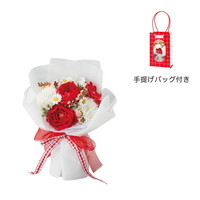 #ケー・イー・アイ ソープフラワー フレームバッグソープフラワーブーケ  グリッドホワイト 5489-B-WH