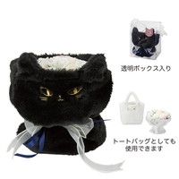 #ケー・イー・アイ ソープフラワー 猫トート付きソープフラワーブーケ  ブラック 5492-BK