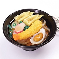 #エルベール チャーム 食品サンプルチャーム  天ぷらうどん KHP-22