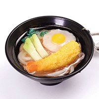 #エルベール チャーム 食品サンプルチャーム  玉子天ぷらうどん KHP-23