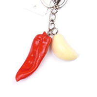 #エルベール チャーム 食品サンプルチャーム  唐辛子ニンニクレッド KHP-52