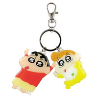 #ティーズファクトリー(国内販売のみ） 身辺雑貨 クレヨンしんちゃんダイカットツインキーホルダー　  しんちゃん＆ひまわり KS-5546692SH