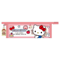 #ティーズファクトリー(国内販売のみ） 身辺雑貨 サンリオキャラクターズチャーム付きフチイロペンポーチ　  ペタペタステッカーズ･ハローキティ SR-5543961KT