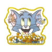 #ティーズファクトリー(国内販売のみ） ステッカー トムとジェリーBIGキラキラシェイカーステッカー　  アップ TJ-5543977UP