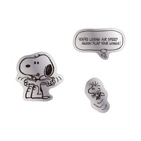 #ティーズファクトリー(国内販売のみ） 身辺雑貨 スヌーピーデコレーションミラー　  ブラック＆ホワイト･ブラック SN-5549165BK