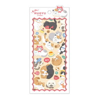 #クーリア シール むぎゅステッカー　  ねこ･短毛 01005
