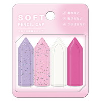 #クーリア 筆記何連小物 やわらか鉛筆キャップ  ピンク 02348