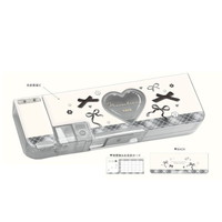 #クーリア  窓あきソフトペンケース  モノクロームノワール 03223