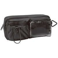 #クーリア 収納用品 Wクリアポケットペンポーチ  ステディ･ブラック 03233