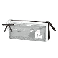 #クーリア  モノクロアニマルペンポーチ  シフォンアニマル･うさぎ 04557