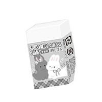 #クーリア  モノクロアニマル最上級に消える消しゴム  シフォンアニマル･うさぎ 04565