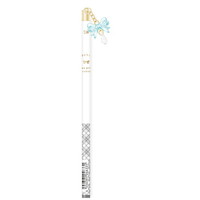 #クーリア  リボンＳＴチャーム付き鉛筆（2B・丸）  ホワイト／チェック 04633