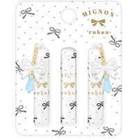 #クーリア  リボンＳＴチャーム付き鉛筆キャップ  ホワイト 04637