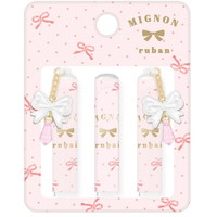 #クーリア  リボンＳＴチャーム付き鉛筆キャップ  ピンク 04638