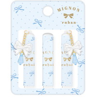 #クーリア  リボンＳＴチャーム付き鉛筆キャップ  ブルー 04639