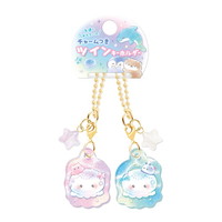 #クーリア 身辺雑貨 シーグラスアイランドツインキーホルダー チャーム付 クラゲ 04746