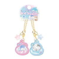 #クーリア 身辺雑貨 シーグラスアイランドツインキーホルダー チャーム付 ペンギン 04747