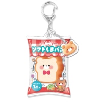 #クーリア 身辺雑貨 パロディマート・エアーキーホルダー　  ソフトくまパン 06047