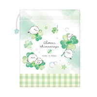 #クーリア  ビーズ付きマチつき巾着  クローバーエナガ 06234