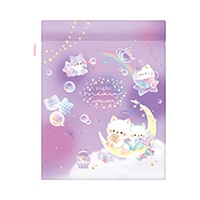 #クーリア  ビーズ付きマチつき巾着  ナイトミャウ 06236