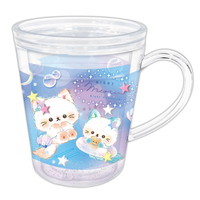 #クーリア キッチン雑貨 ゆらキラウォーターカップ  ナイトミャウ 06283