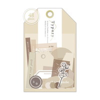 #クーリア  タイポリーステッカー　ベージュ   71015