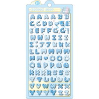 #クーリア シール ボンボンドロップシール  もじもじボンボン／アルファベット　ブルー 91298