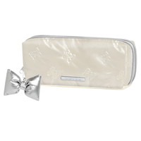 #カミオジャパン ペンケース ツインファスナーペンポーチ  リボンキルティング 229543