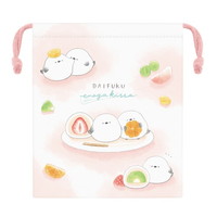 #カミオジャパン 巾着 マチ付き巾着  だいふくエナガ喫茶 229804