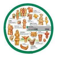 #カミオジャパン うちわ 大人の図鑑折りたたみうちわ  埴輪 231935