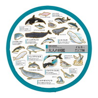 #カミオジャパン うちわ 大人の図鑑折りたたみうちわ  イルカ・クジラ 231938