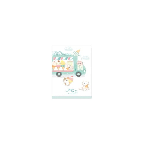 #カミオジャパン クリアファイル もぐにゃん10Pクリアファイル  アイスやさん 232609