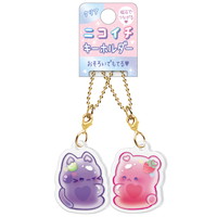 #クラックス 身辺雑貨 クリアニコイチキーホルダー  ハグミーズ 133022