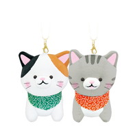 #クラックス 身辺雑貨 Ｌサイズニコヌイキーホルダー  ネコ２ 133947