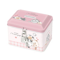 #クラックス 生活雑貨 カギ付缶バンク  モチポポ＿ネコポポ 134135
