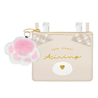 #クラックス 身辺雑貨 ワイドポシェットポケット  チェックベア 134817