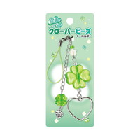 #クラックス 身辺雑貨 クローバービーズキーホルダー  グリーン 134977