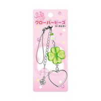 #クラックス 身辺雑貨 クローバービーズキーホルダー  ピンク 134978