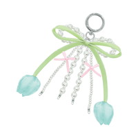 #クラックス 身辺雑貨 チューリップーリボンキーホルダー  ミント 135568