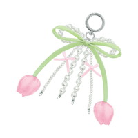 #クラックス 身辺雑貨 チューリップーリボンキーホルダー  ピンク 135569