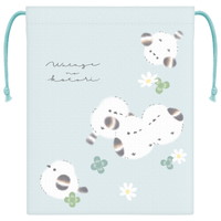 #クラックス ランチ雑貨 マチ付き巾着  ワタゲノコトリ 136104