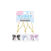 #クラックス 身辺雑貨 クリアサンコイチキーホルダー  レースリボン 137277
