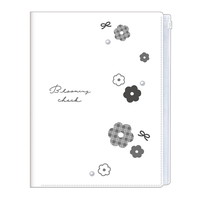 #クラックス ファイリング用品 ユルフラワークリアファイル 6P ブルーミングチェック 137816