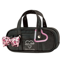 #クラックス 収納用品 スクバ風ペンケース  ピンクブラック 138194