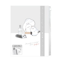 #クラックス ファイリング用品 のんびりえながちゃんロゴテープ付きクリアファイル 6P トキ 138567