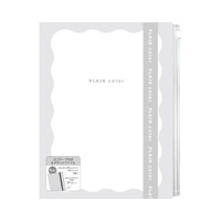 #クラックス ファイリング用品 PLAINCOLORロゴテープ付きクリアファイル 6P ニュアンスグレー 138598